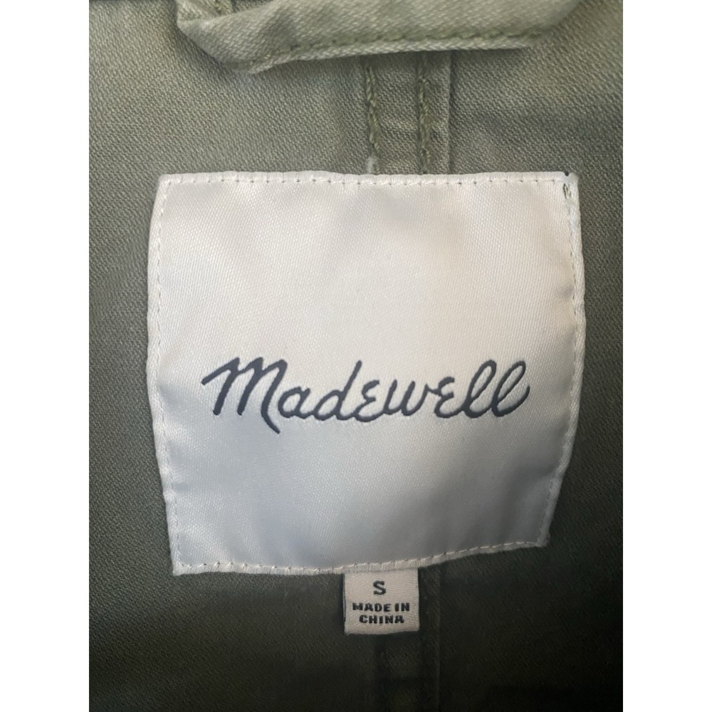 Madewell Utility Jacket Full Zip Army Green Pockets Womens Small - Picture 2 of 3